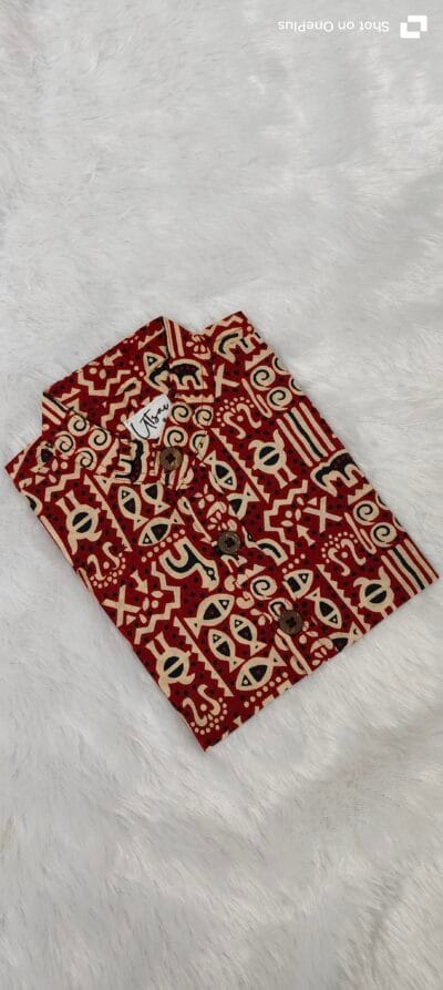 Red Arjakh Printed shirt