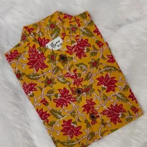 Mustard with red floral