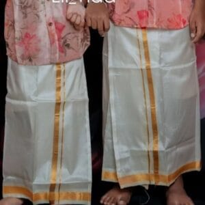 Silk Dhoti Golden zari