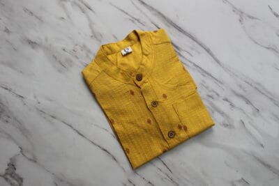 Mustard striped Ethinic Shirt