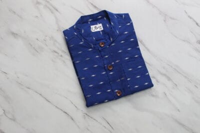 Royal Blue silk Ethnic shirt