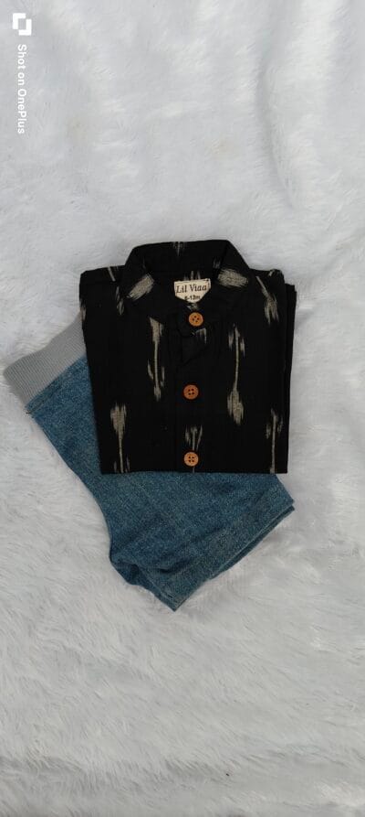 Black Ikkat cotton