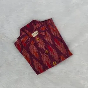 Purple Ikkat cotton shirt