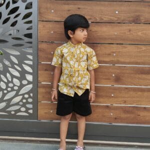 Mustard Handblock cotton